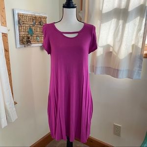 Eleven Oaks Fuchsia Dress W/Pockets - Size M